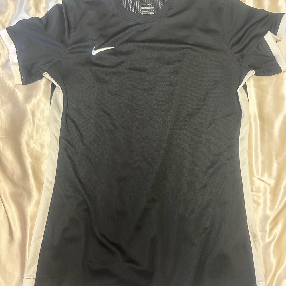 Nike Black Fitted Polo Jersey